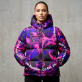 Purple Marble Down Jacket